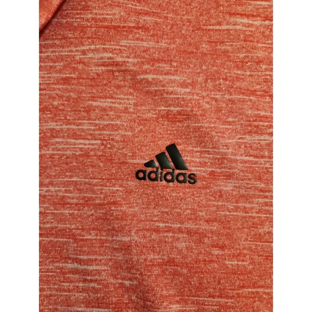 Adidas Polo Shirt Mens Medium Red Short Sleeve Golf Preppy